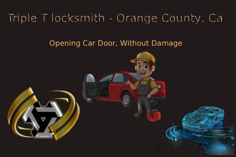 Locksmith opening car door without damage